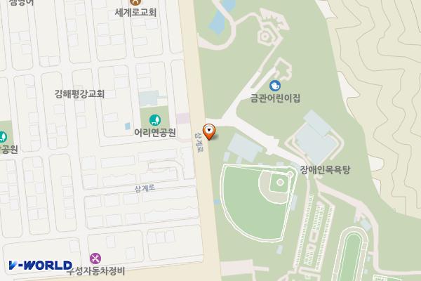 김해시민체육공원 위치 지도 — 경상남도 김해시 삼계로 132