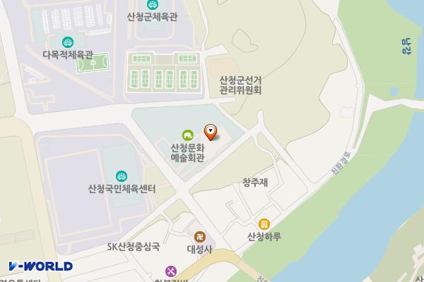 산청문화예술회관 위치 지도 — 경상남도 산청군 금서면 친환경로2631번길 12