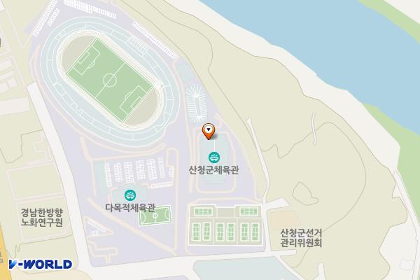 산청군 실내체육관 위치 지도 — 경상남도 산청군 금서면 친환경로2631번길 39