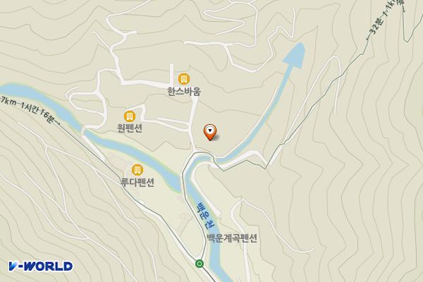 산청 백운마을 위치 지도 — 경상남도 산청군 단성면 백운리 390-1