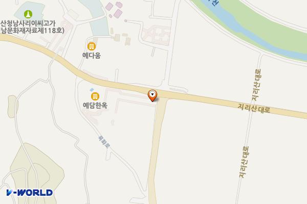 남사예담촌 주차장 위치 지도 — 경상남도 산청군 단성면 목화로 2