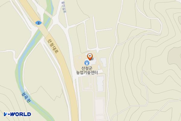 산청군농업기술센터 위치 지도 — 경상남도 산청군 산청읍 물안실로 8