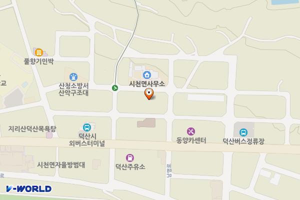 시천면사무소 앞 공영주차장 위치 지도 — 경상남도 산청군 시천면 사리 925-2