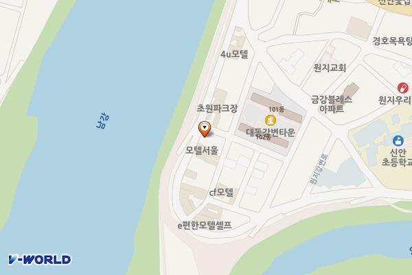 산청 원지4구 공영주차장 위치 지도 — 경상남도 산청군 신안면 하정리 925-1