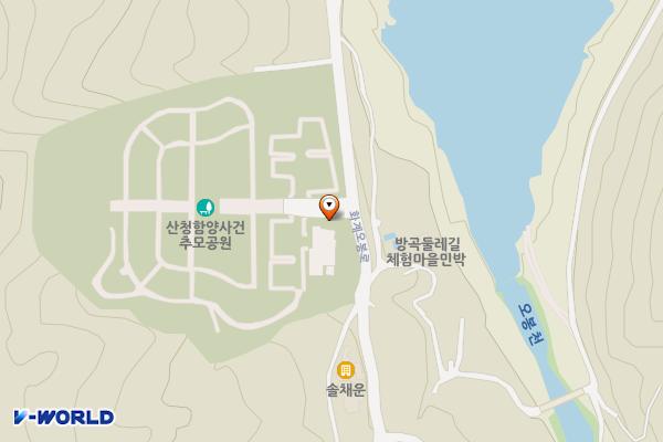 산청함양추모공원 (급) 위치 지도 — 경상남도 산청군 금서면 화계오봉로 530