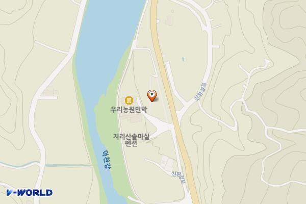 송정숲 주차장 (급) 위치 지도 — 경상남도 산청군 삼장면 석남리 89-2