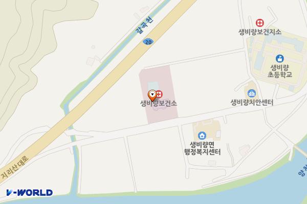 생비량보건지소 (급) 위치 지도 — 경상남도 산청군 생비량면 비량로 29