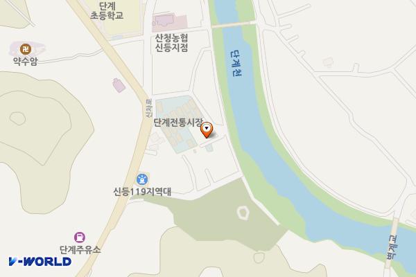 신등면복지회관 (급) 위치 지도 — 경상남도 산청군 신등면 신차로504번길 12