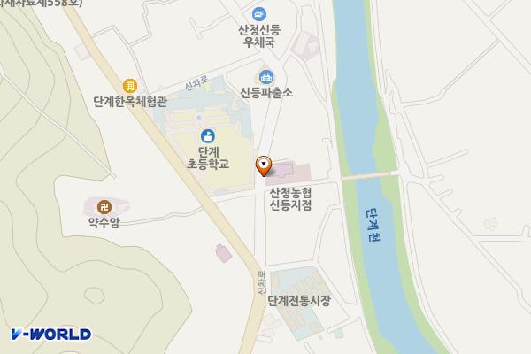 신등보건지소 (급) 위치 지도 — 경상남도 산청군 신등면 신등가회로 10