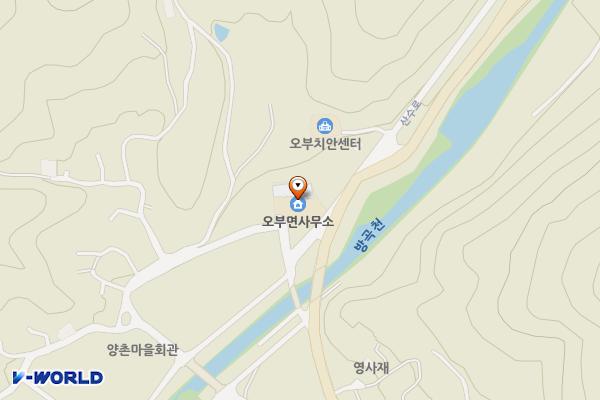 산청 오부면사무소 (급) 위치 지도 — 경상남도 산청군 오부면 산수로 541