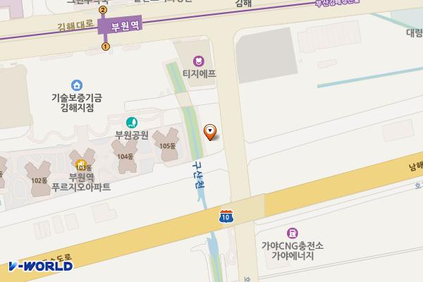 부원역 환승공영주차장 (급) 위치 지도 — 경상남도 김해시 호계로 389