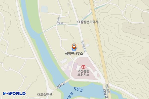 삼장면사무소 위치 지도 — 경상남도 산청군 삼장면 덕산대포로 257