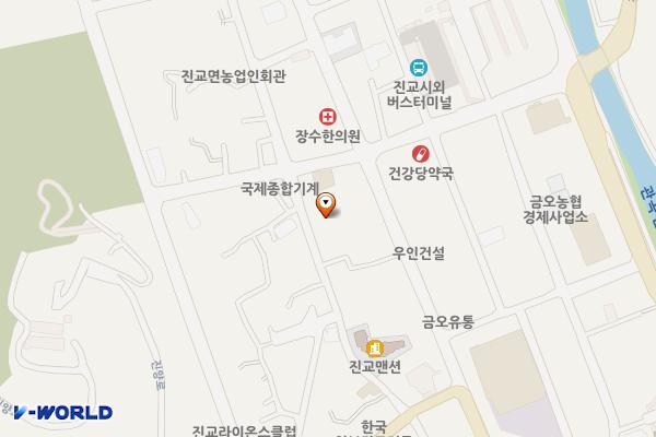 진교면 행정복합타운 연계 공영주차장 위치 지도 — 경상남도 하동군 진교면 진교리 308