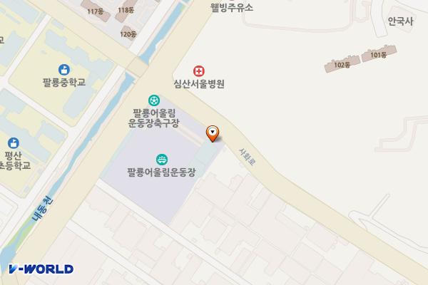 팔용어울림운동장 (급) 위치 지도 — 경상남도 창원시 의창구 사화로 126 (팔용동)