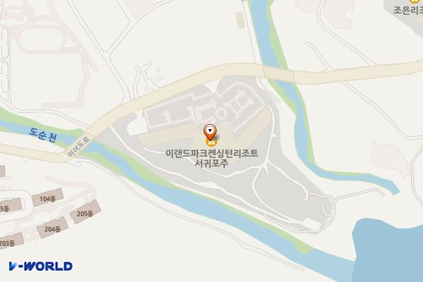 켄싱턴리조트 서귀포점 지상주차장 위치 지도 — 제주특별자치도 서귀포시 이어도로 684