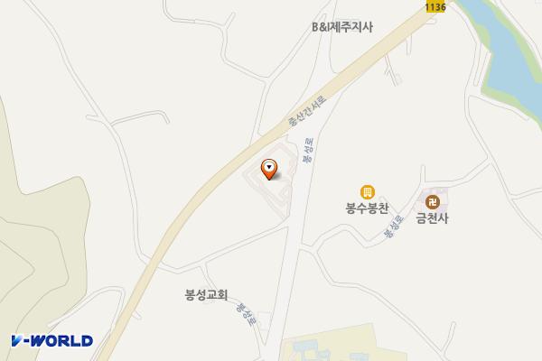 봉성리마을회관 위치 지도 — 제주특별자치도 제주시 애월읍 봉성로 105