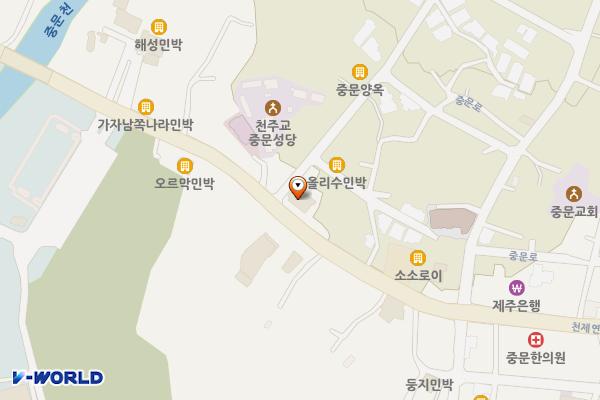 해리안호텔 위치 지도 — 제주특별자치도 서귀포시 천제연로 153