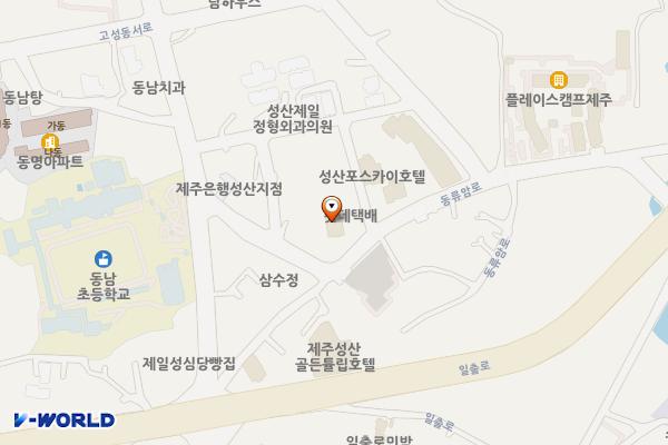 제주룩스호텔 위치 지도 — 제주특별자치도 서귀포시 성산읍 동류암로 38