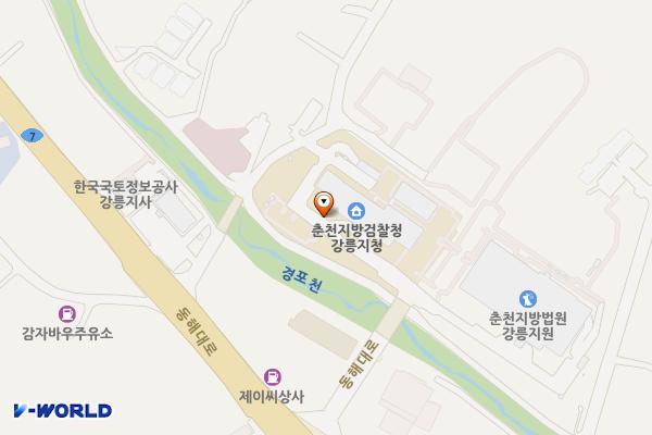 춘천지방검찰청 강릉지청 위치 지도 — 강원특별자치도 강릉시 동해대로 3288-17