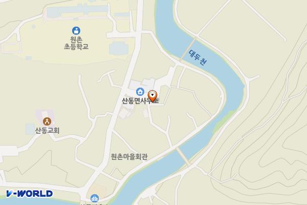 산동면사무소 옆 위치 지도 — 전남광주통합특별시 구례군 산동면 원촌리 188
