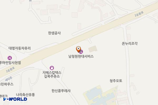 남청원현대서비스센타급속 위치 지도 — 충청북도 청주시 청원구 2순환로 463