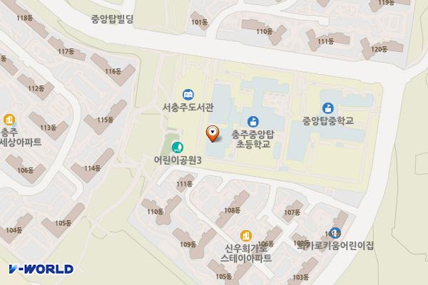 중앙탑초등학교 위치 지도 — 충청북도 충주시 중앙탑면 원앙4길 52