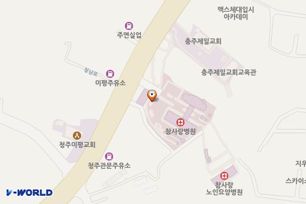 청주참사랑병원급속(ENH) 위치 지도 — 충청북도 청주시 서원구 청남로 1910