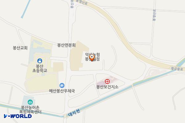 예산덕산농협봉산지점급속(ENH) 위치 지도 — 충청남도 예산군 봉산면 황금뜰로 7
