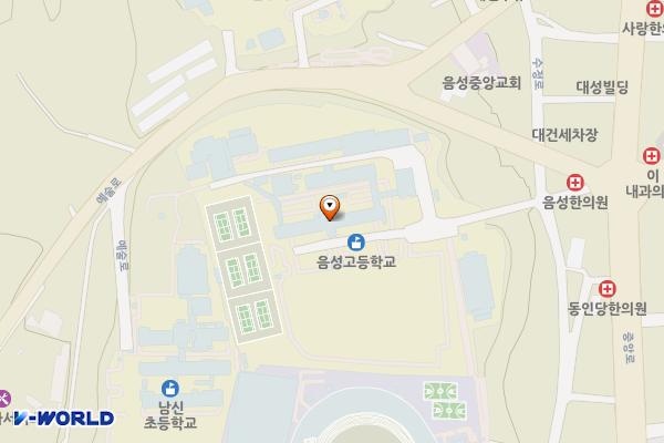 충북음성고등학교(ENH) 위치 지도 — 충청북도 음성군 음성읍 중앙로 109-16