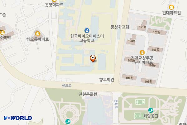 진천한국바이오마이스터고급속(ENH) 위치 지도 — 충청북도 진천군 진천읍 남산4길 13