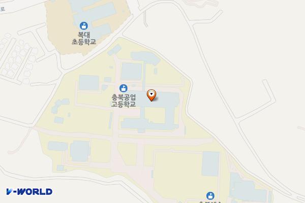 충북공업고등학교(ENH) 위치 지도 — 충청북도 청주시 흥덕구 서부로1205번길 52