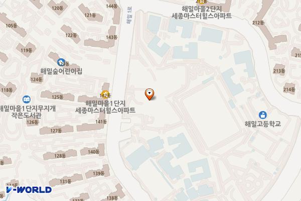 해밀동주민센타급속(ENH) 위치 지도 — 세종특별자치시 해밀1로 45