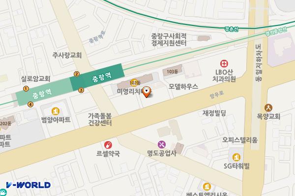 EV충전소 SK중랑교셀프주유소 (ev Most) 위치 지도 — 서울특별시 중랑구 망우로 229
