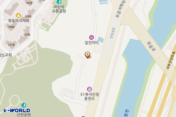 E1 복지신정 전기차 충전소 위치 지도 — 서울특별시 양천구 안양천로 669
