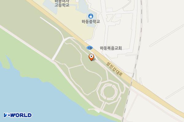섬진강 생활공원 주차장 위치 지도 — 경상남도 하동군 하동읍 광평리 218-8