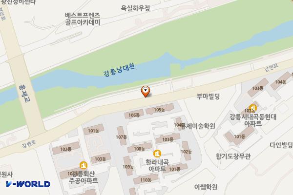 강릉축산농협(내곡점) 위치 지도 — 강원특별자치도 강릉시 범일로 604
