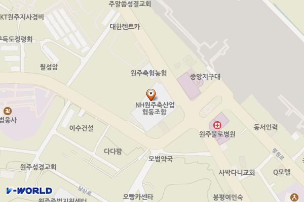 원주축산농협 위치 지도 — 강원특별자치도 원주시 원일로 233