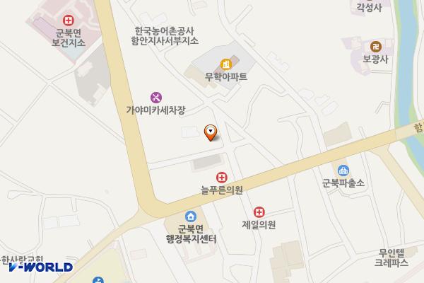 군북농협 위치 지도 — 경상남도 함안군 군북면 중암6길 13 (중암리 97-4)