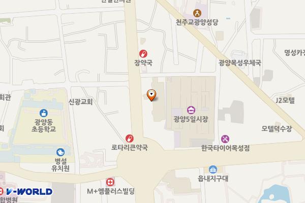 광양농협 위치 지도 — 전남광주통합특별시 광양시 광양읍 신재로 10 (목성리 710-34)