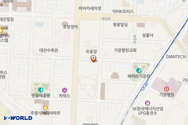 E1 부산 예성택시 전기차 충전소 위치 지도 — 부산광역시 기장군 기장읍 차성로216번길 12