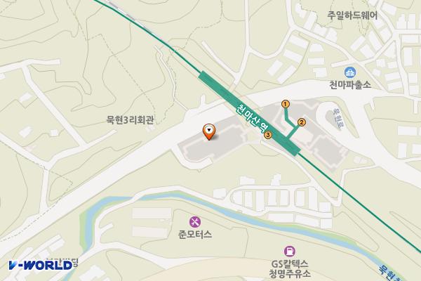 E1 남양주 화도제8공영주차장 전기차충전소 위치 지도 — 경기도 남양주시 화도읍 묵현리 318-13