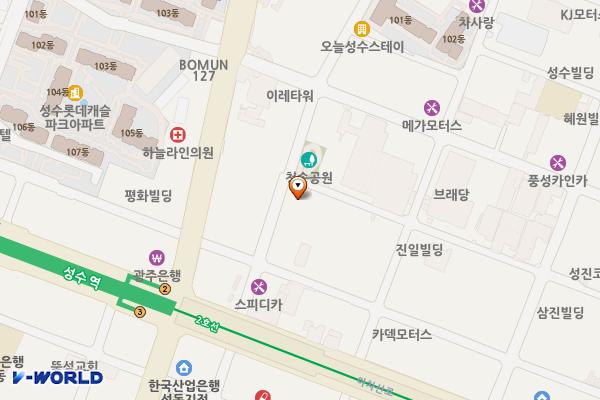 E1 신도리코본사 전기차충전소 위치 지도 — 서울특별시 성동구 아차산로9길 12