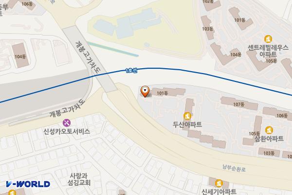 구로 개봉두산아파트(INO) 위치 지도 — 서울특별시 구로구 남부순환로95길 88 (개봉동, 두산아파트)