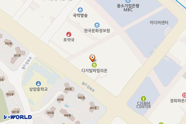 마포 누리꿈스퀘어빌딩 급속충전소(스타코프) 위치 지도 — 서울특별시 마포구 월드컵북로 396 (상암동, 누리꿈스퀘어)