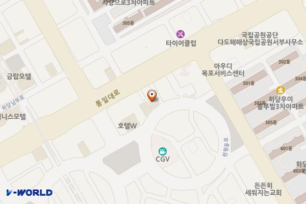목포 렉시호텔 위치 지도 — 전남광주통합특별시 목포시 원형동로 44