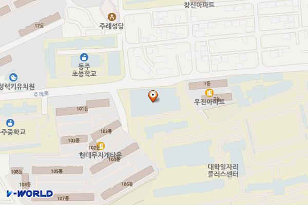 동서대학교 급속충전소 위치 지도 — 부산광역시 사상구 주례로 47