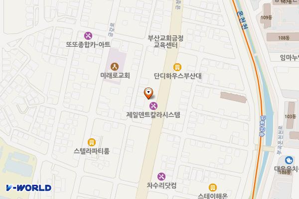 부산 금정부품센타 위치 지도 — 부산광역시 금정구 금정로 107-2