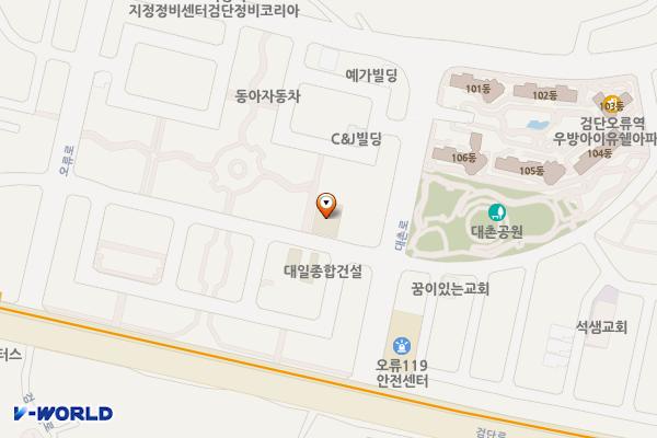 펜타스타호텔 급속충전소 위치 지도 — 인천광역시 검단구 오류로14번길 23