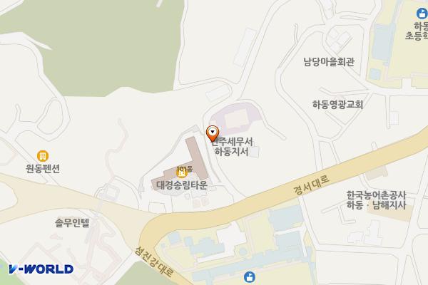 송림회전교차로주차장 위치 지도 — 경상남도 하동군 하동읍 광평리 429-1