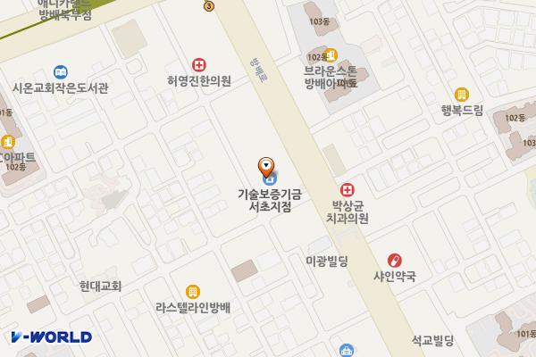 하나은행방배지점 급속충전소 위치 지도 — 서울특별시 서초구 방배로 131